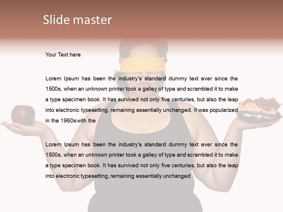 Gluttonous Women Fat PowerPoint Template