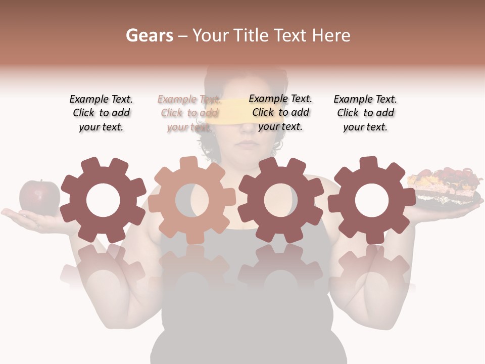 Gluttonous Women Fat PowerPoint Template