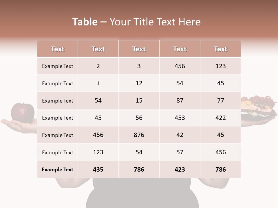 Gluttonous Women Fat PowerPoint Template