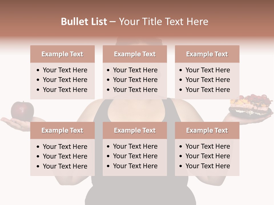 Gluttonous Women Fat PowerPoint Template