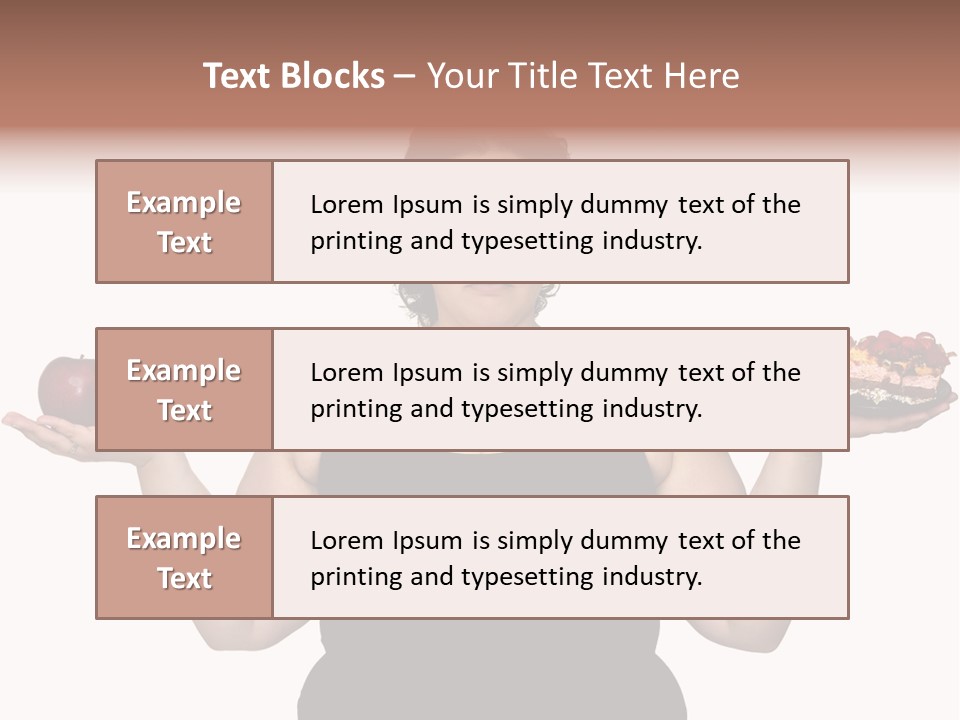 Gluttonous Women Fat PowerPoint Template