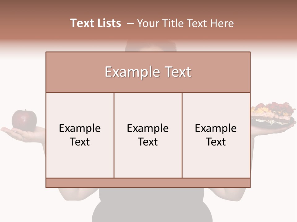 Gluttonous Women Fat PowerPoint Template