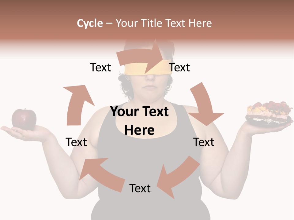 Gluttonous Women Fat PowerPoint Template