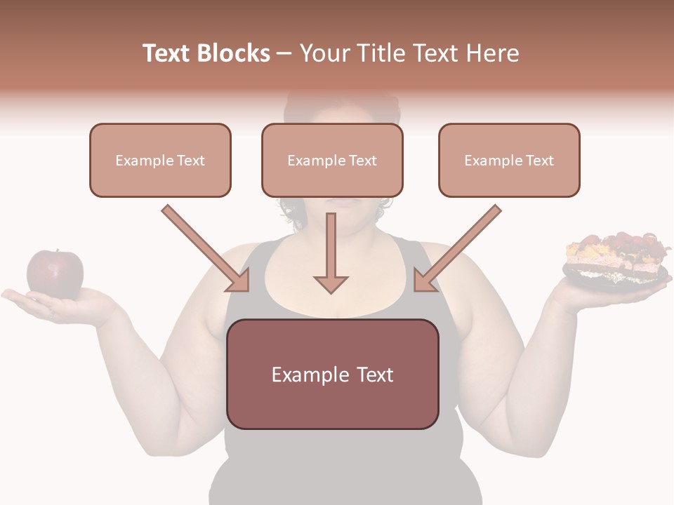 Gluttonous Women Fat PowerPoint Template