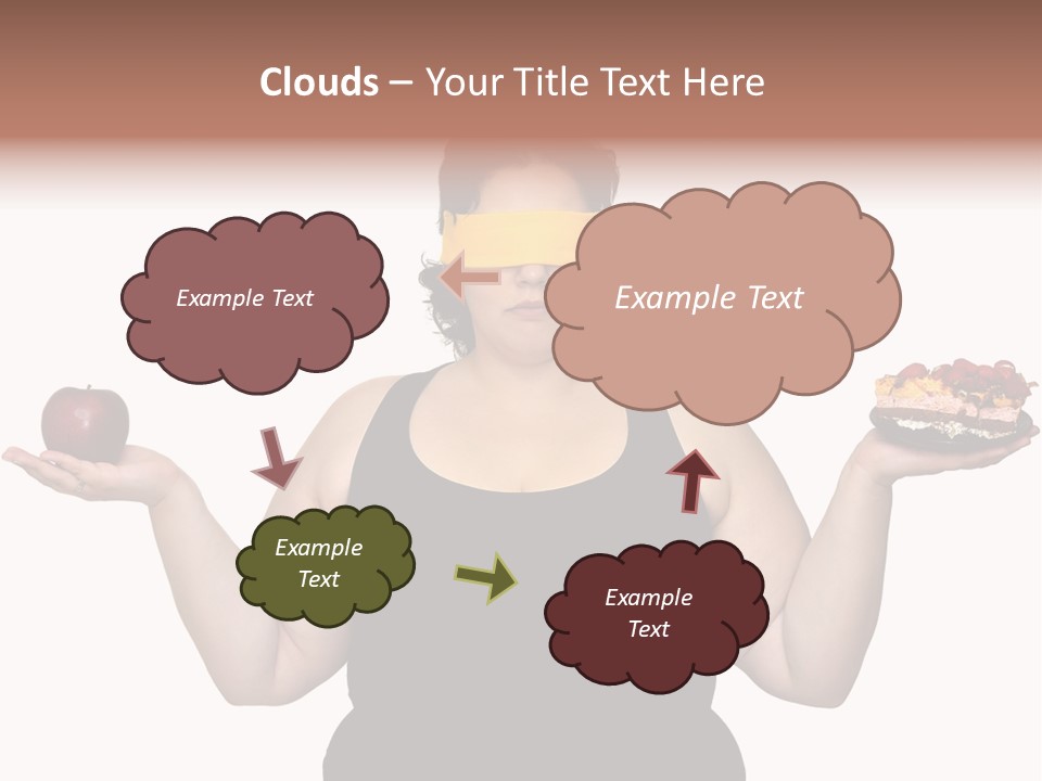 Gluttonous Women Fat PowerPoint Template