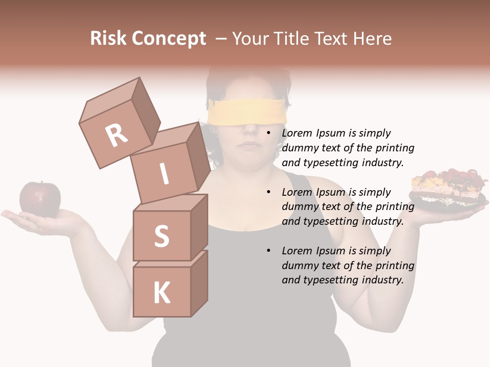 Gluttonous Women Fat PowerPoint Template