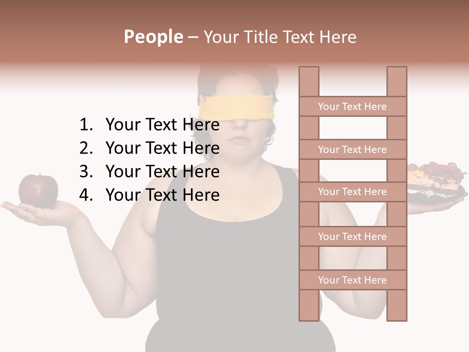 Gluttonous Women Fat PowerPoint Template