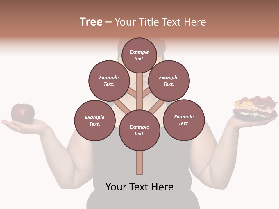 Gluttonous Women Fat PowerPoint Template