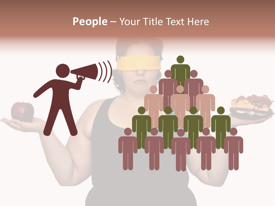 Gluttonous Women Fat PowerPoint Template