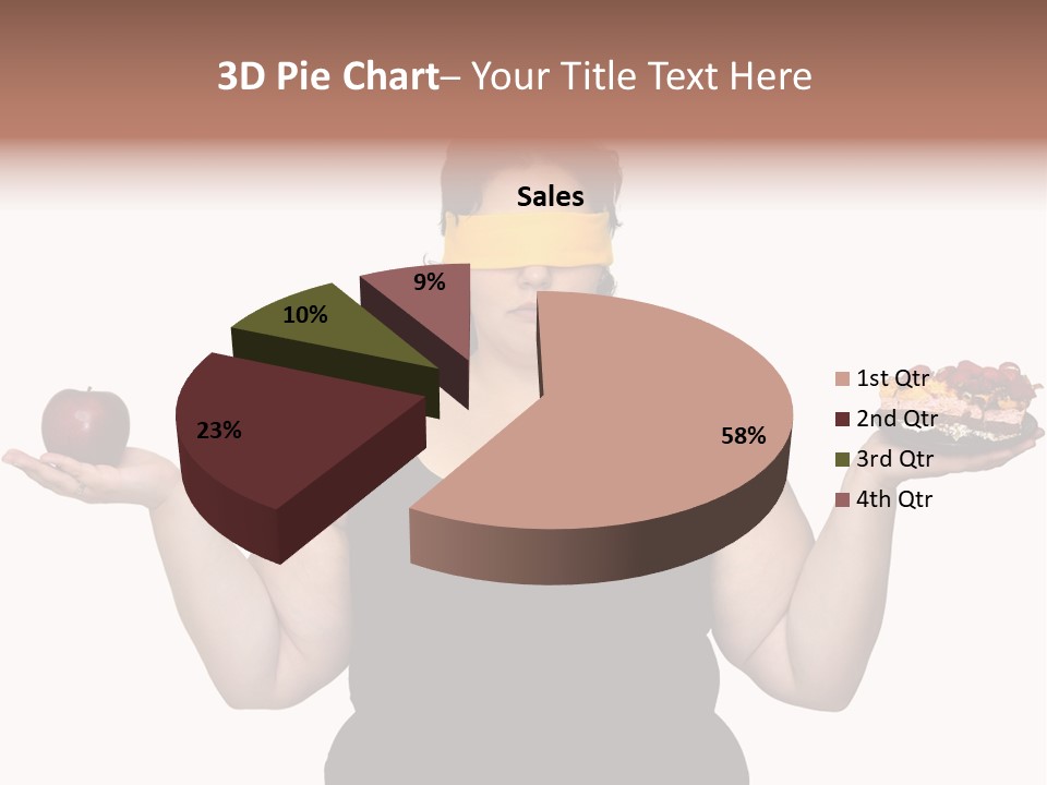 Gluttonous Women Fat PowerPoint Template