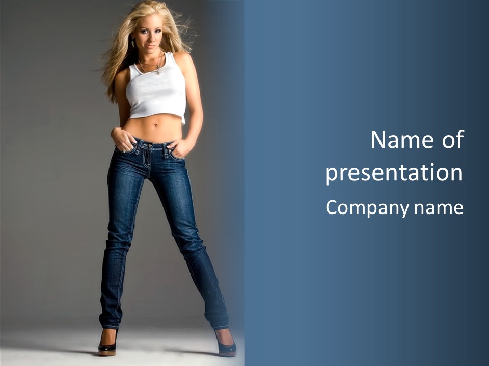 Fashion Seductive Girl PowerPoint Template