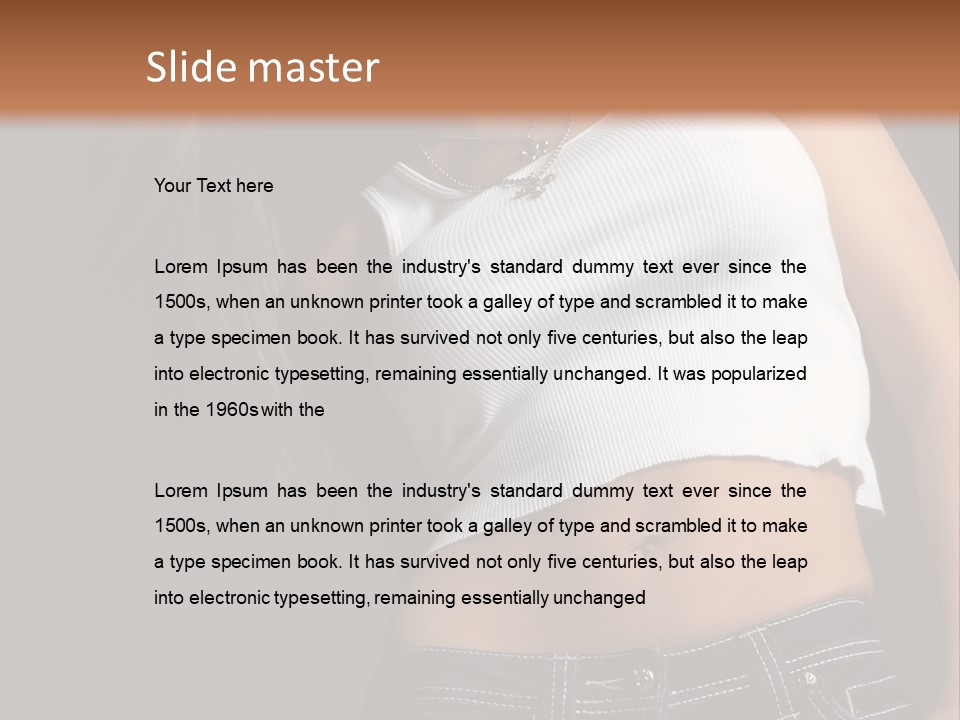 Young Face Pose PowerPoint Template