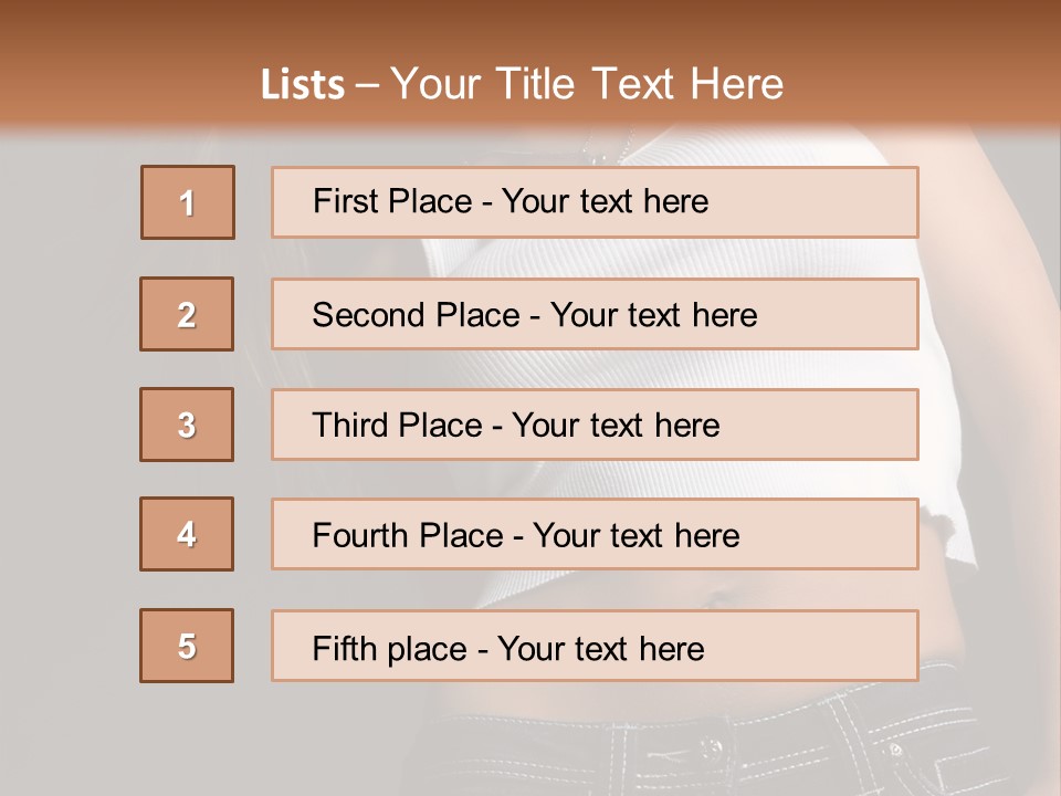 Young Face Pose PowerPoint Template