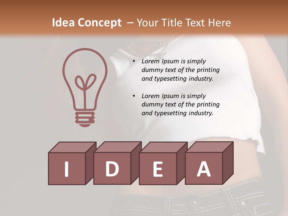 Young Face Pose PowerPoint Template