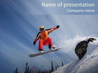 Snowboarding Ride Sport PowerPoint Template