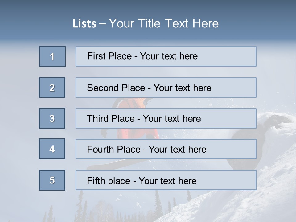 Snowboarding Ride Sport PowerPoint Template