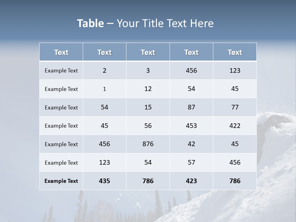 Snowboarding Ride Sport PowerPoint Template