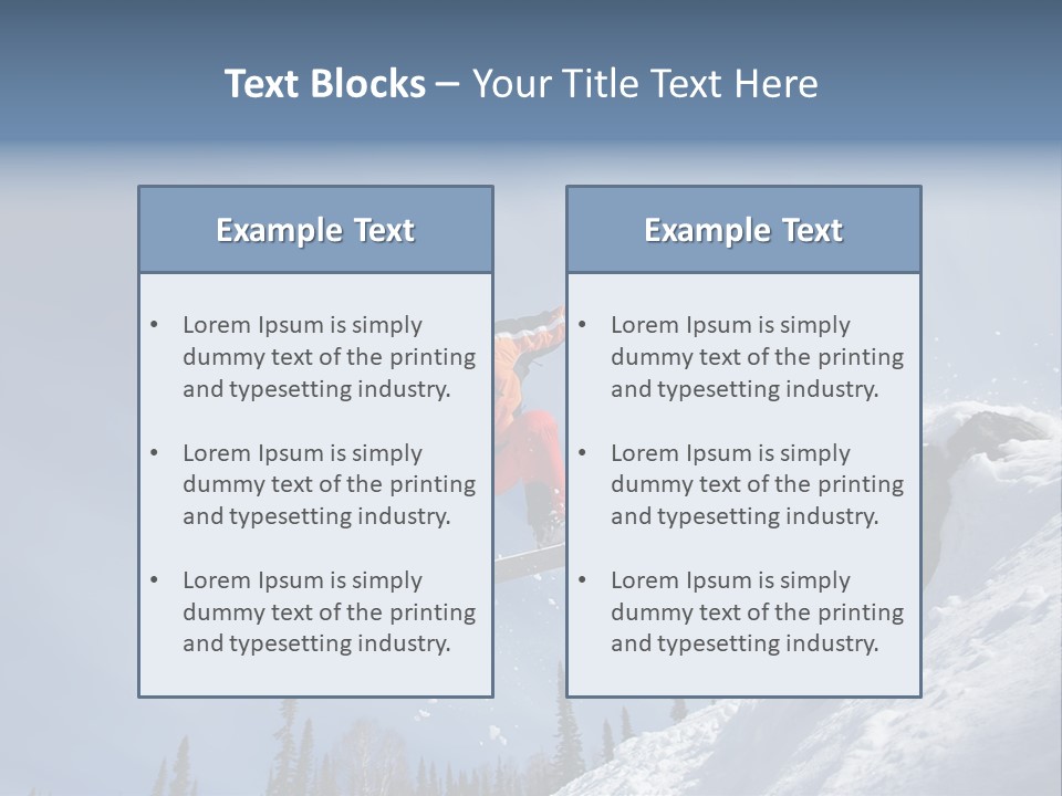 Snowboarding Ride Sport PowerPoint Template