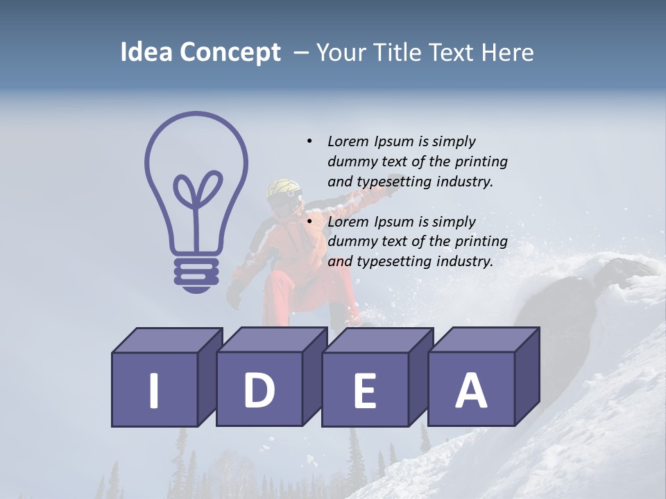 Snowboarding Ride Sport PowerPoint Template