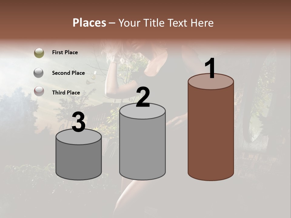 Girl Sensuality Flower PowerPoint Template