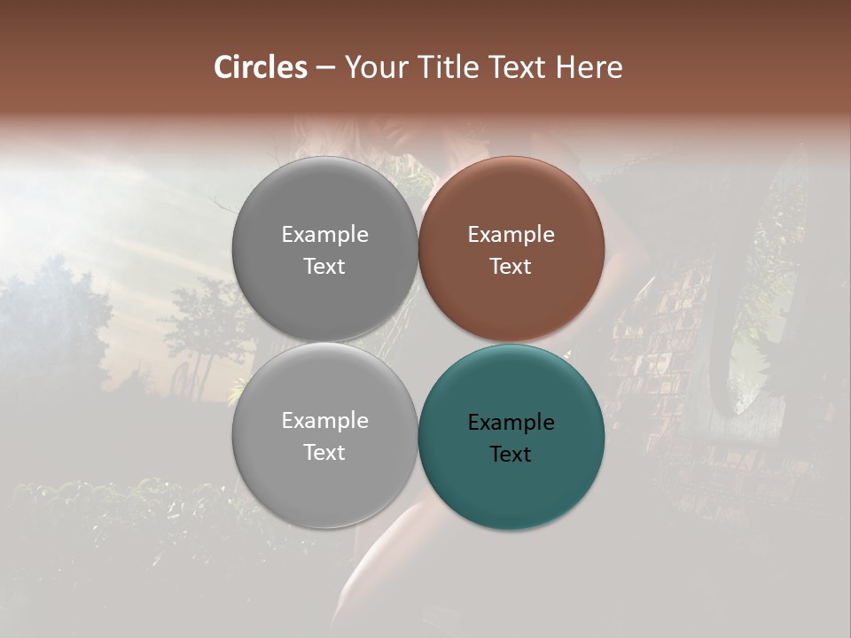 Girl Sensuality Flower PowerPoint Template