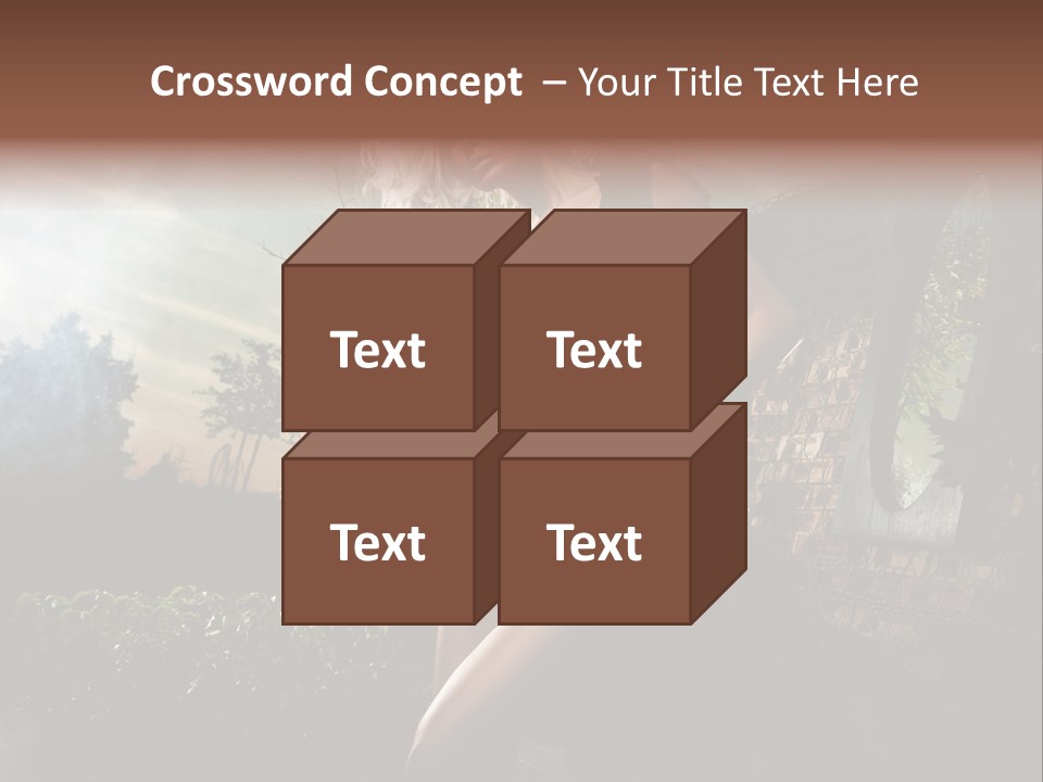 Girl Sensuality Flower PowerPoint Template