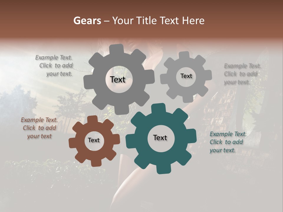 Girl Sensuality Flower PowerPoint Template