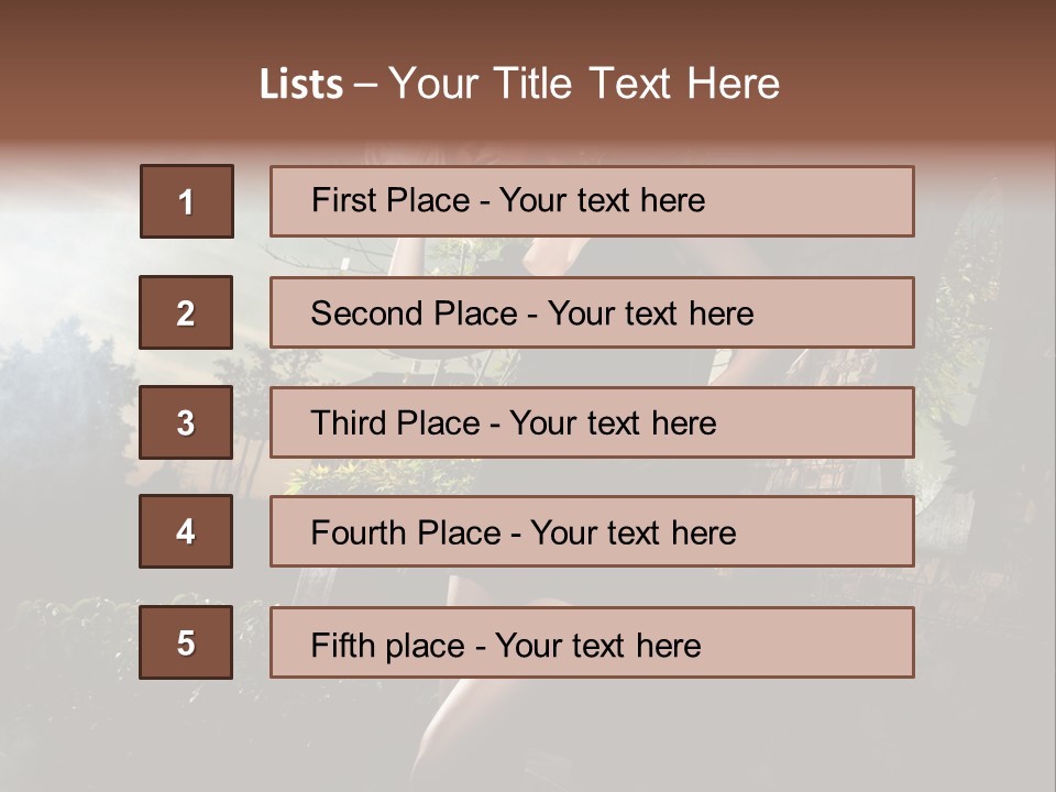 Girl Sensuality Flower PowerPoint Template