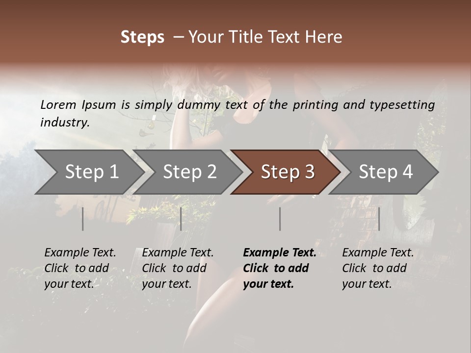 Girl Sensuality Flower PowerPoint Template