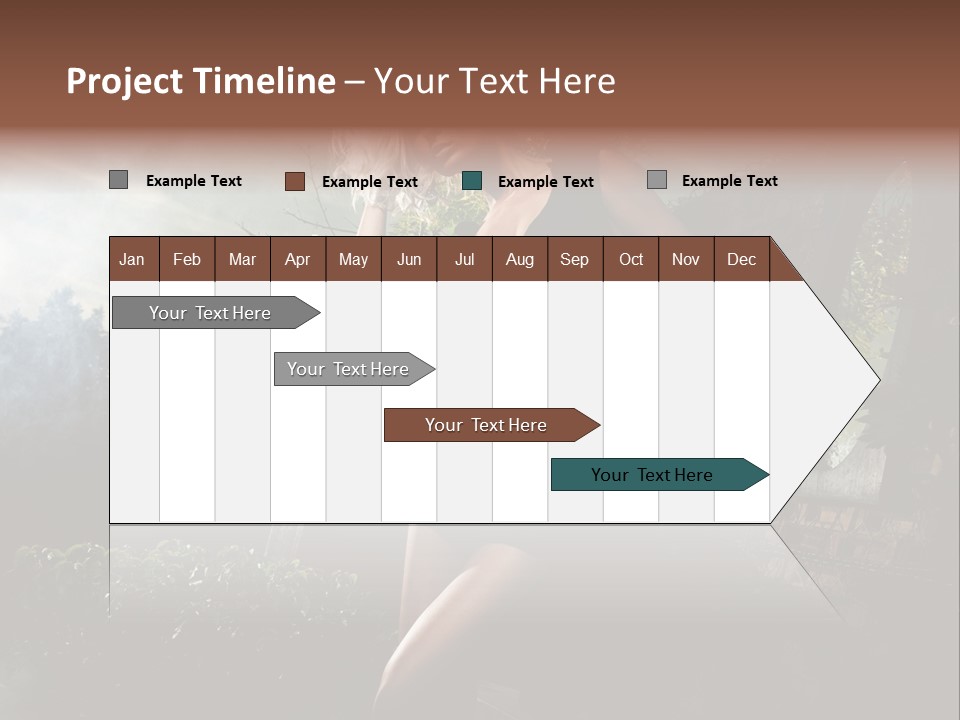 Girl Sensuality Flower PowerPoint Template