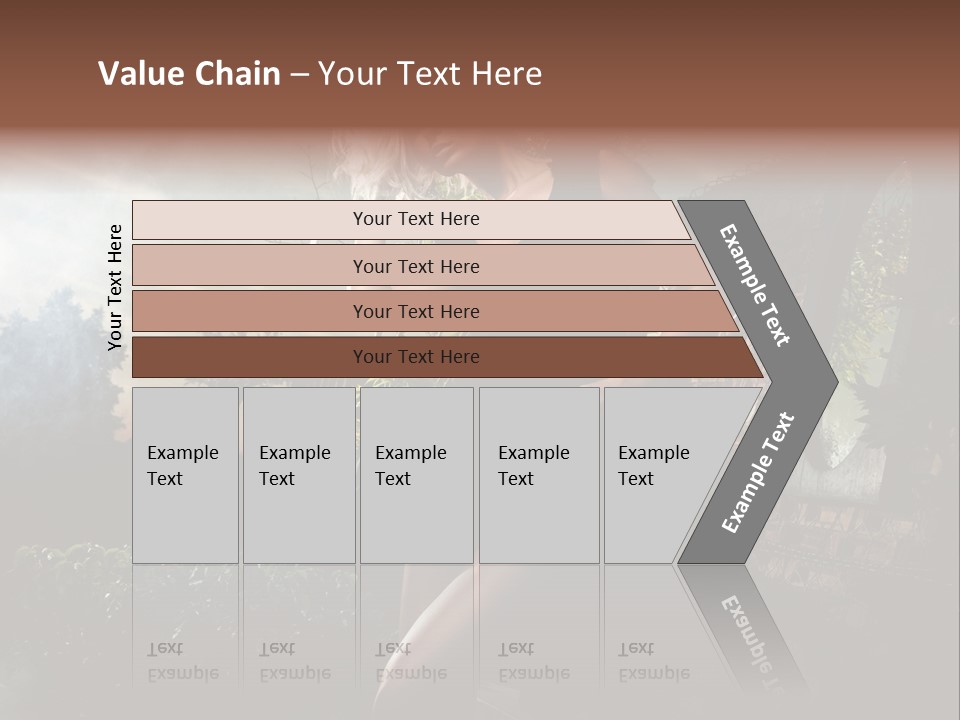 Girl Sensuality Flower PowerPoint Template