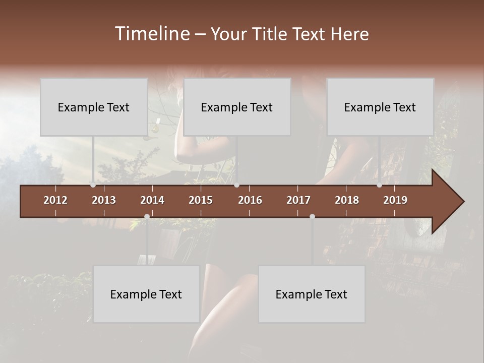 Girl Sensuality Flower PowerPoint Template