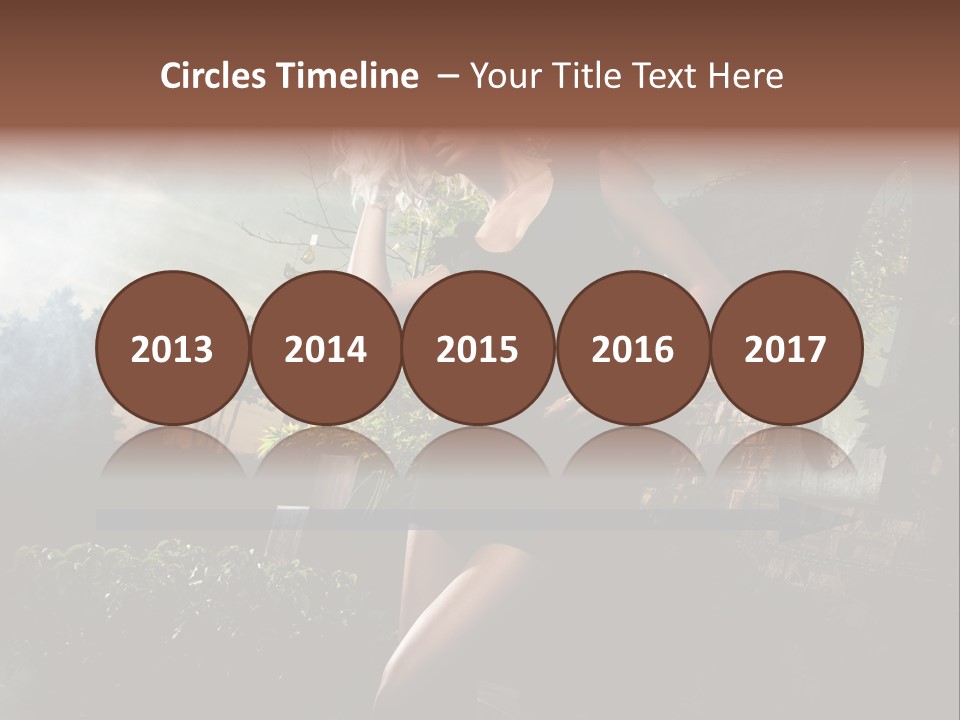 Girl Sensuality Flower PowerPoint Template