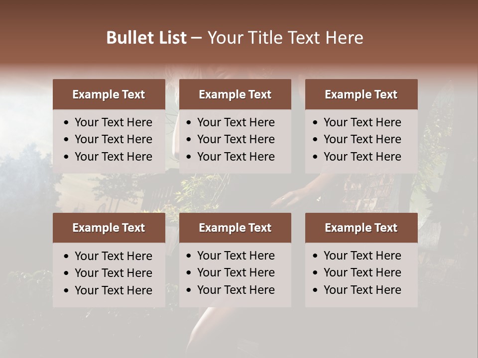 Girl Sensuality Flower PowerPoint Template