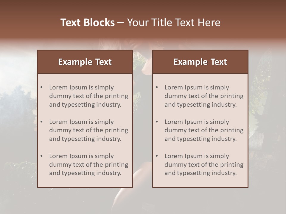 Girl Sensuality Flower PowerPoint Template