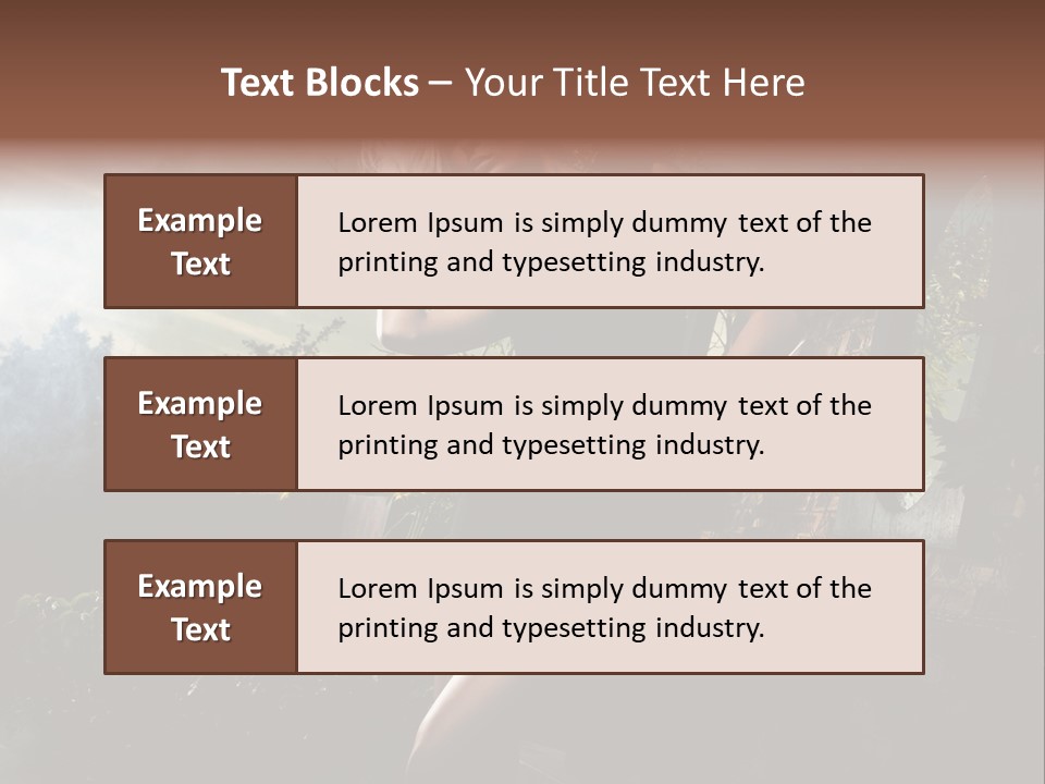 Girl Sensuality Flower PowerPoint Template