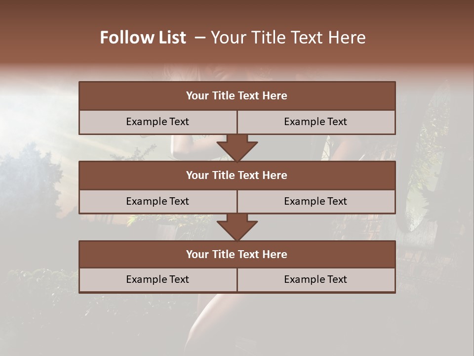 Girl Sensuality Flower PowerPoint Template