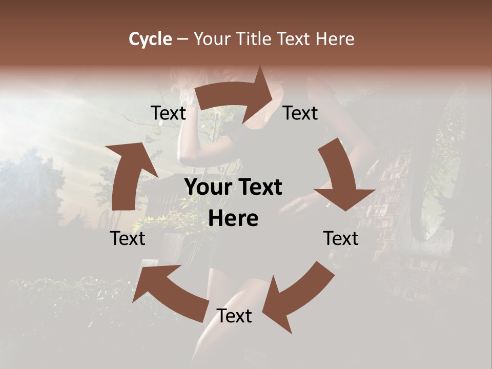 Girl Sensuality Flower PowerPoint Template