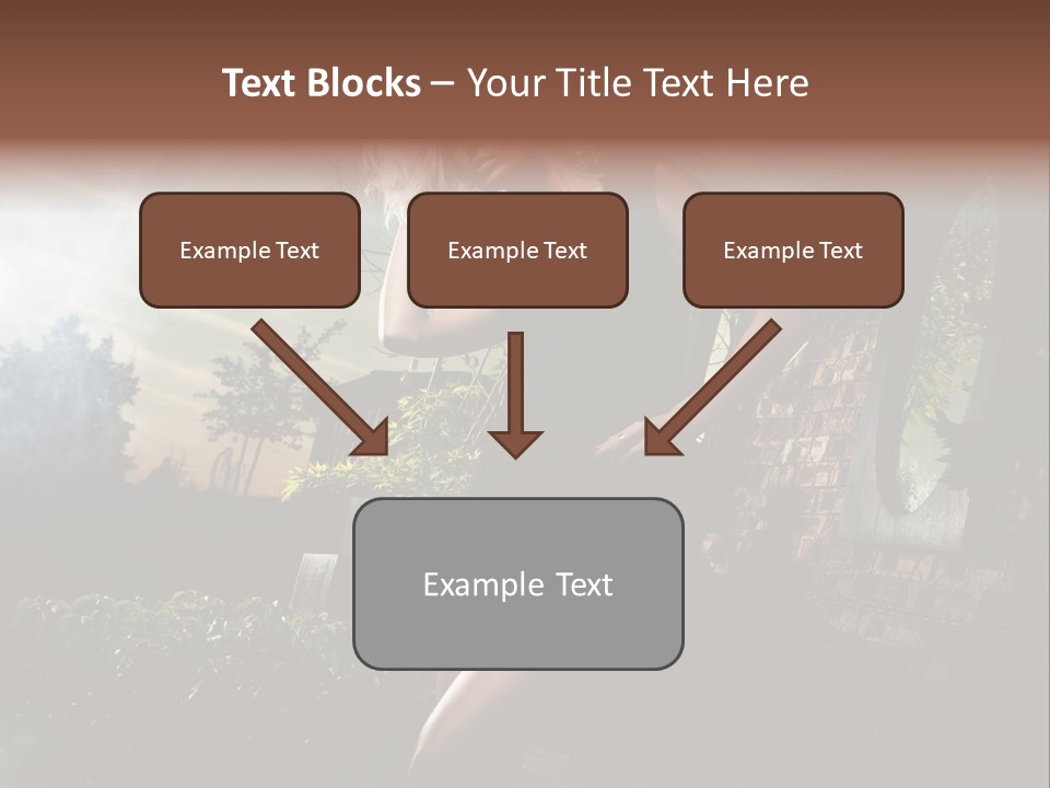 Girl Sensuality Flower PowerPoint Template