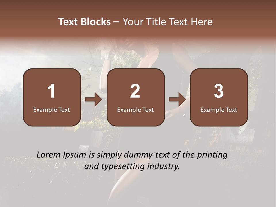 Girl Sensuality Flower PowerPoint Template