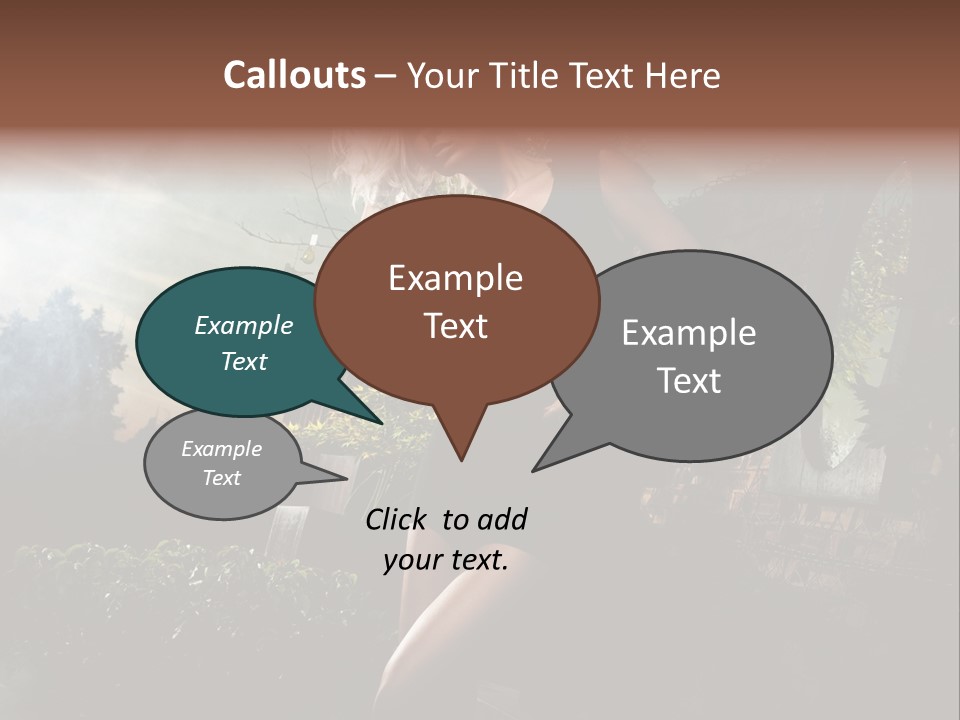 Girl Sensuality Flower PowerPoint Template