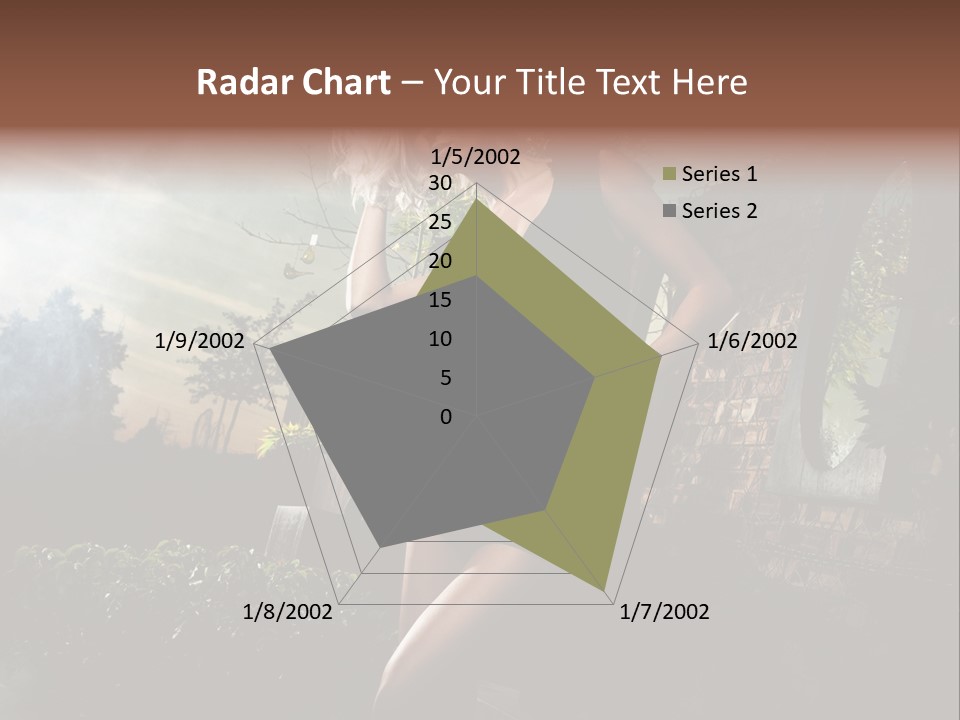 Girl Sensuality Flower PowerPoint Template