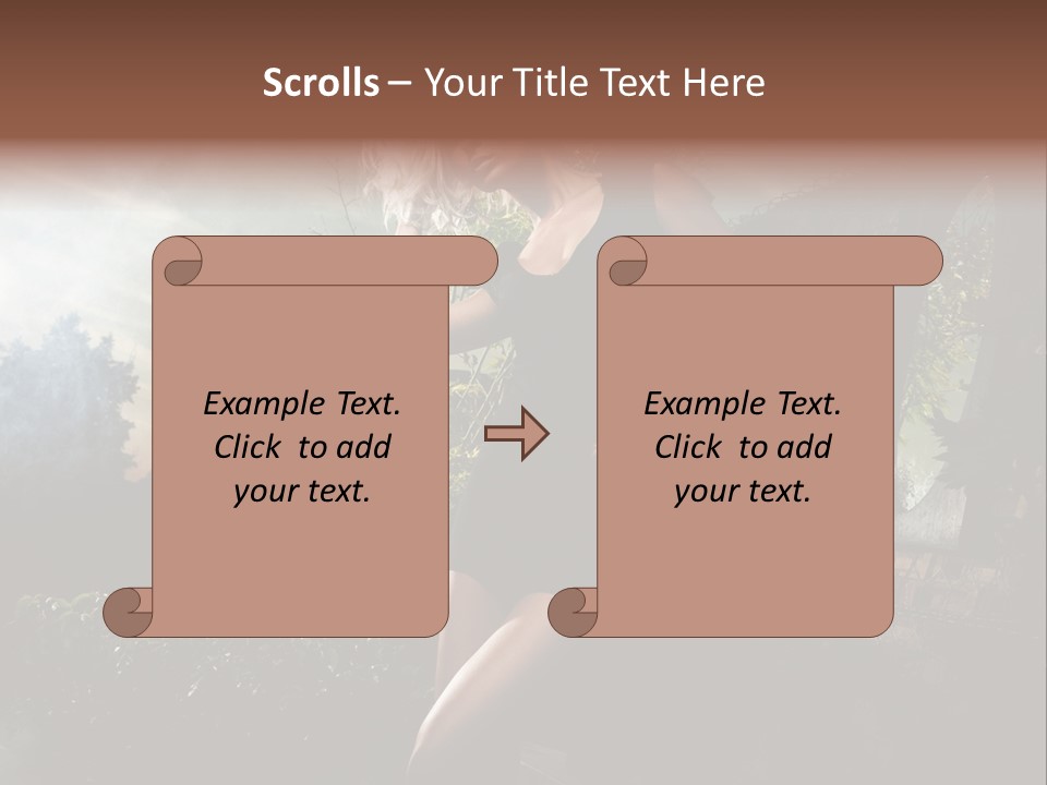 Girl Sensuality Flower PowerPoint Template