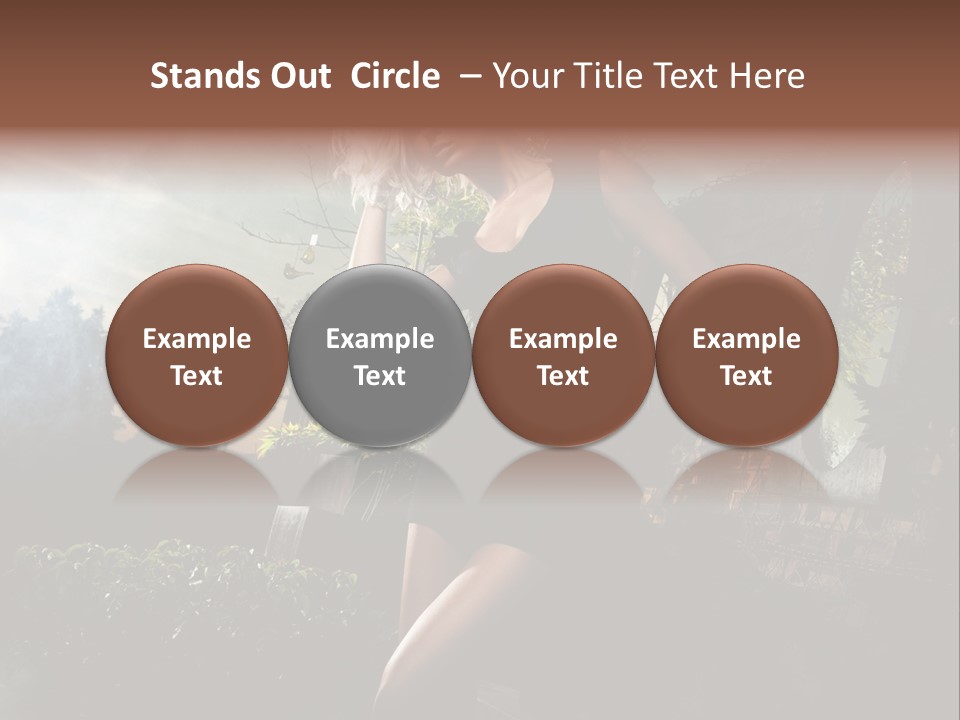 Girl Sensuality Flower PowerPoint Template