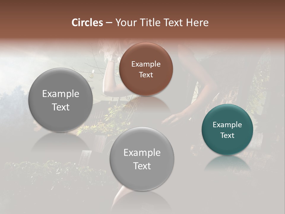 Girl Sensuality Flower PowerPoint Template