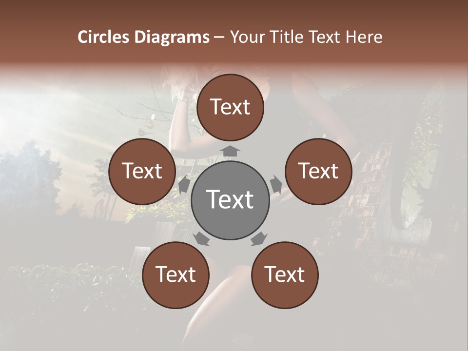 Girl Sensuality Flower PowerPoint Template