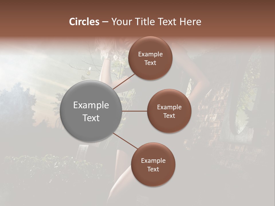 Girl Sensuality Flower PowerPoint Template