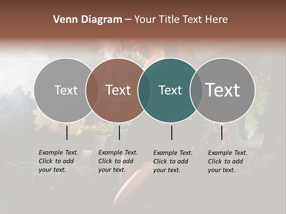 Girl Sensuality Flower PowerPoint Template