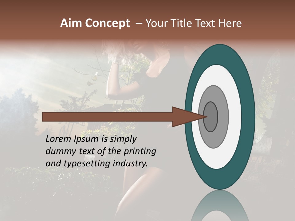 Girl Sensuality Flower PowerPoint Template