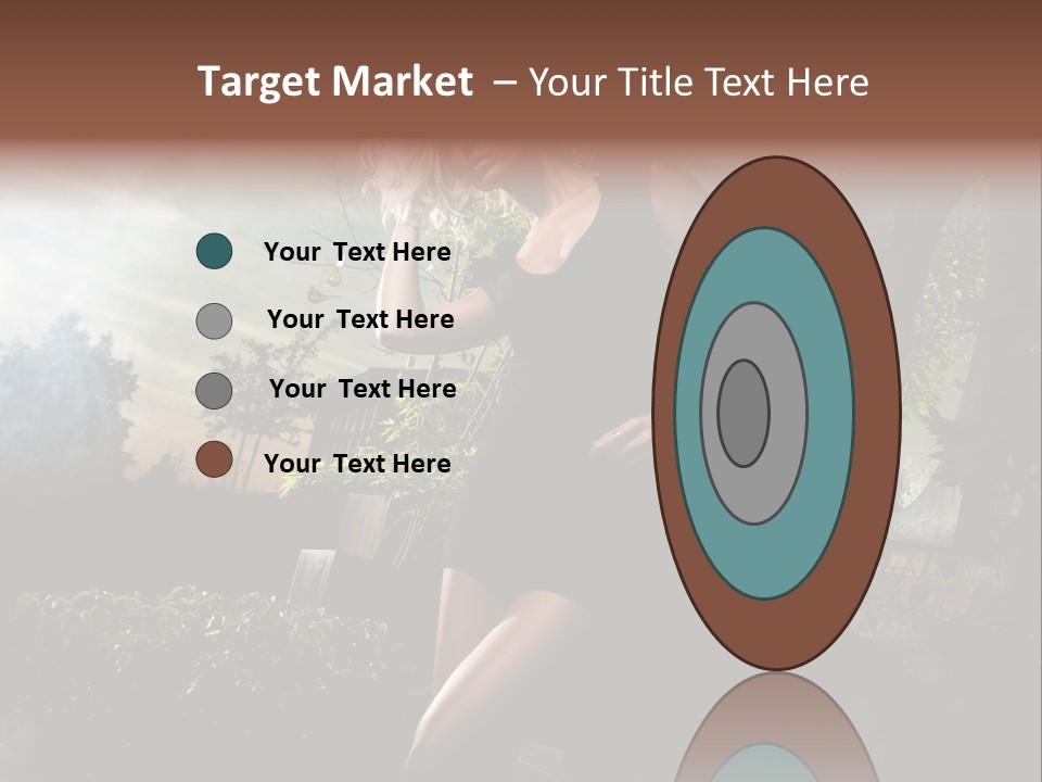 Girl Sensuality Flower PowerPoint Template